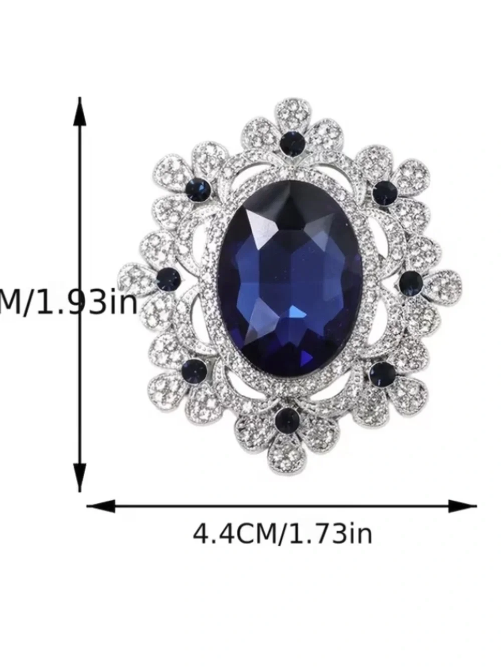 New 1 PC Fashion Jewelry Oval Crystal Brooch